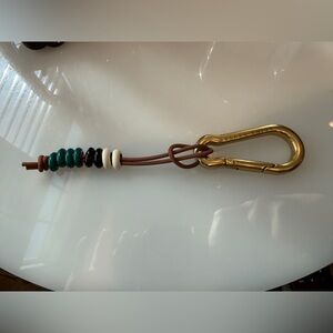 Adina Reyter Gold Carabiner with Beaded Keychain